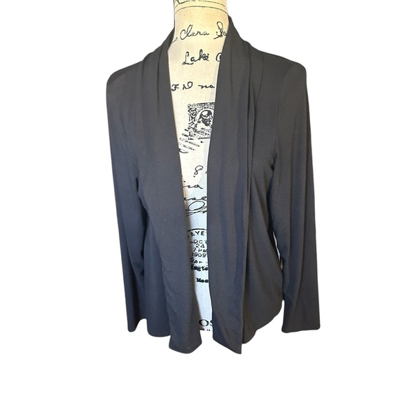 Eileen Fisher Open Front Loose Knit Cardigan Sz Lrg - Picture 2 of 9